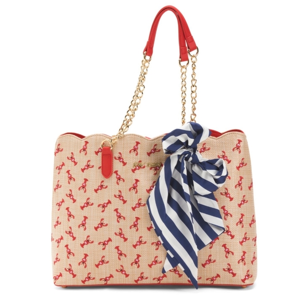 Betsey Johnson Handbags - Betsey Johnson Lobster Straw Tote Handbag